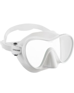 Visor Cressi F1 Frameless Buceo Snorkeling Apnea Sin-Marco Color Blanco